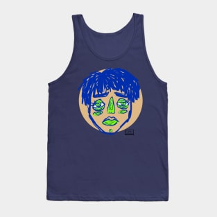 Tan sketchy face Tank Top